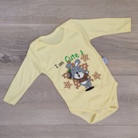 Бодик с длинным рукавчиком желтый
