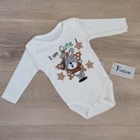 Бодик с длинным рукавчиком молочный