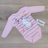 Бодик с длинным рукавчиком розовый