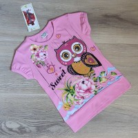 рожева футболка 92-128 (5511)