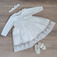 Св'ятковий комплект для дівчинки  (молочний)