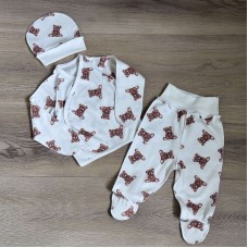 комплект для немовлят "ведмедик"  р.50 (інтерлок)