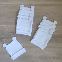 Біла шапочка з вушками р.56