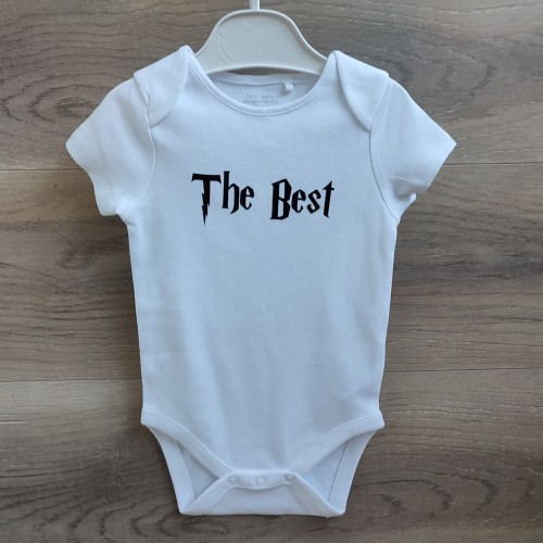 Купить оптом белый бодик "the best" 100% хлопок Купить оптом белый бодик "the best" 100% хлопок