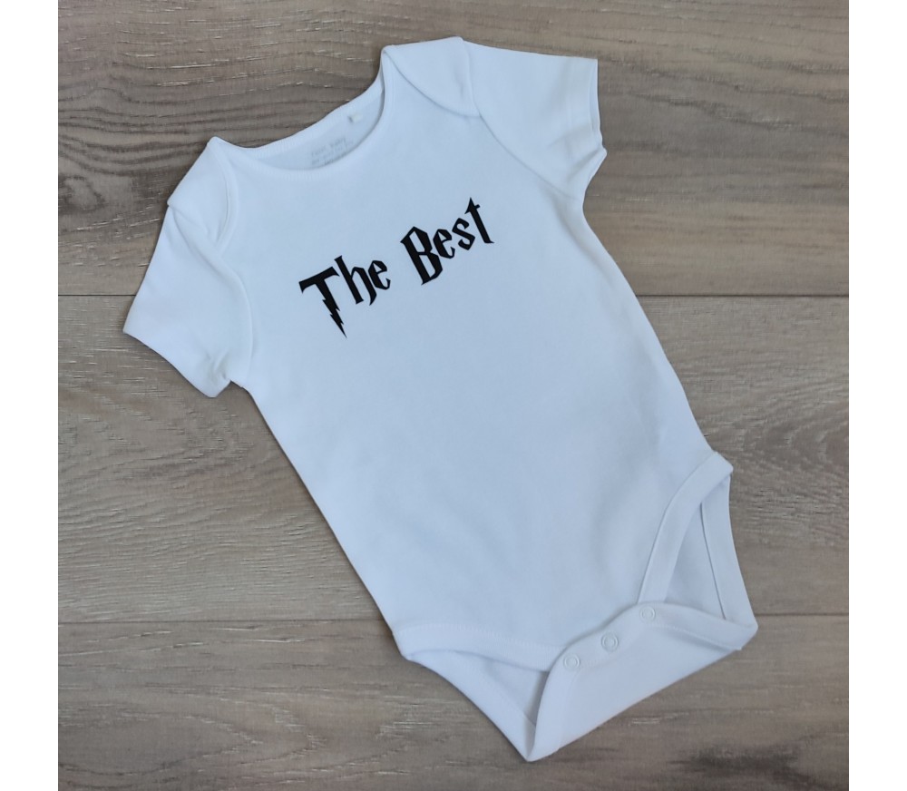 Купить оптом белый бодик "the best" 100% хлопок Купить оптом белый бодик "the best" 100% хлопок