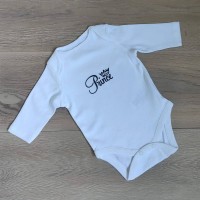 Білий боді з довгим рукавчиком "prince"